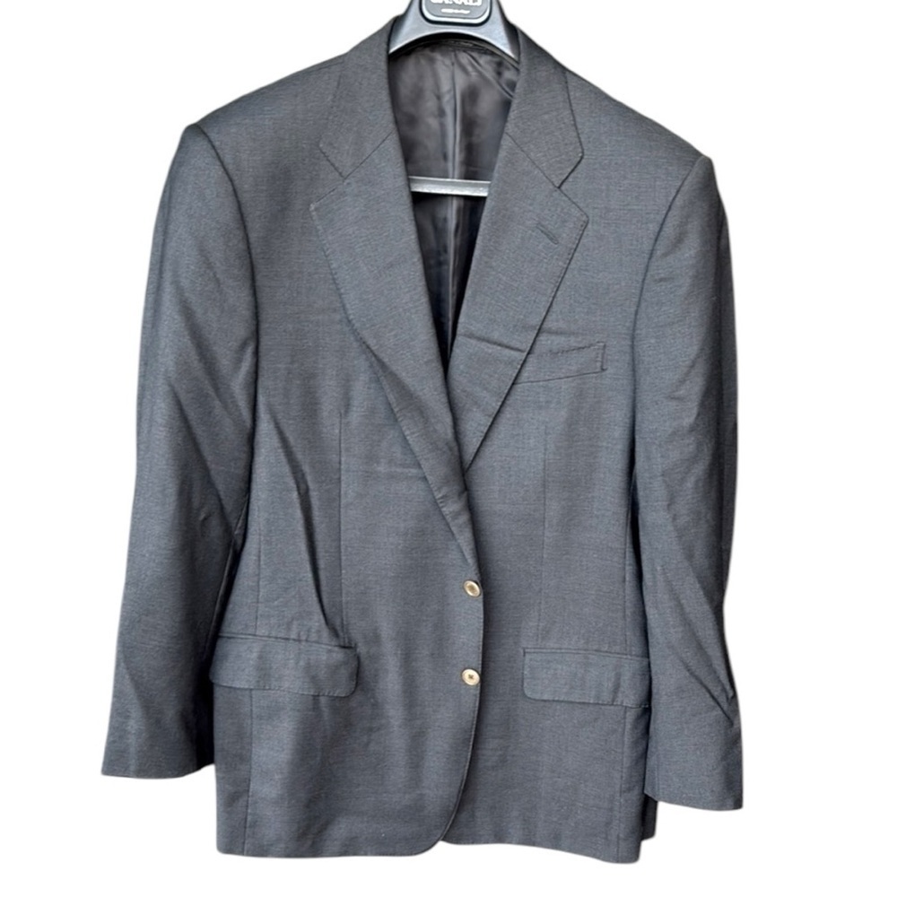 Vintage Dunhill Men's Charcoal Blue Blazer‎ 100% Wool Beautiful Quality 44L